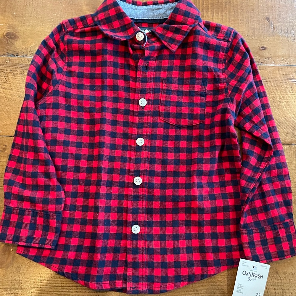 Brand new Oshkosh 2T flannel.